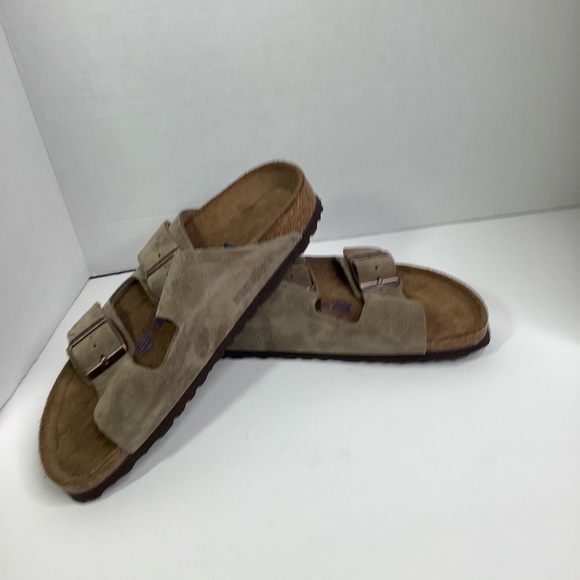 BIRKENSTOCK ARIZONA TOUPE SUEDE SLIDES - Picture 4 of 7